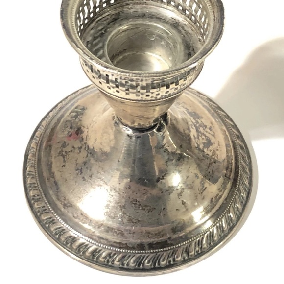 Vintage Raimond Sterling Silver Weighted Candle Holders 408 grams - Picture 7 of 10